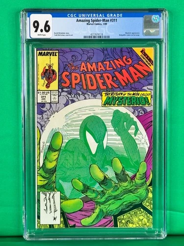 MARVEL COMICS CGC 9.6 AMAZING SPIDER MAN 311 WHITE PAGES 1/89