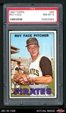 1967 Topps #49 Roy Face RO Pirates COMMON VARIATION PSA 8 - NM/MT