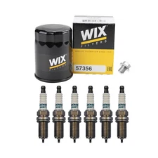 Wix Engine Oil Filter & Denso 6 Iridium TT Spark Plugs kit for Frontier 4.0L V6