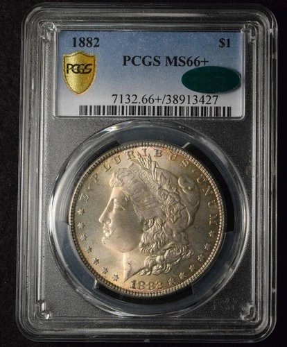 1882-P $1 MORGAN SILVER DOLLAR PCGS MS 66+