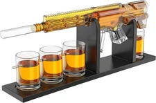 Birthday Gifts for Men Dad, Whiskey Decanter Set - Gun AR15 Rifle Limited Editio
