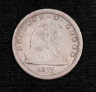 1877 CC Seated Liberty Quarter #J11527