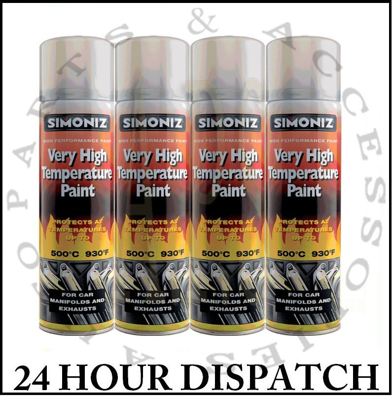 4x 500ml Simoniz Vht Very High Temperature Silver Spray Paint eBay