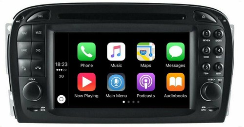 MERCEDES SL R230 2000-03 GPS WIRELESS CARPLAY ANDROID AUTO CAM DAB+ DVR ...