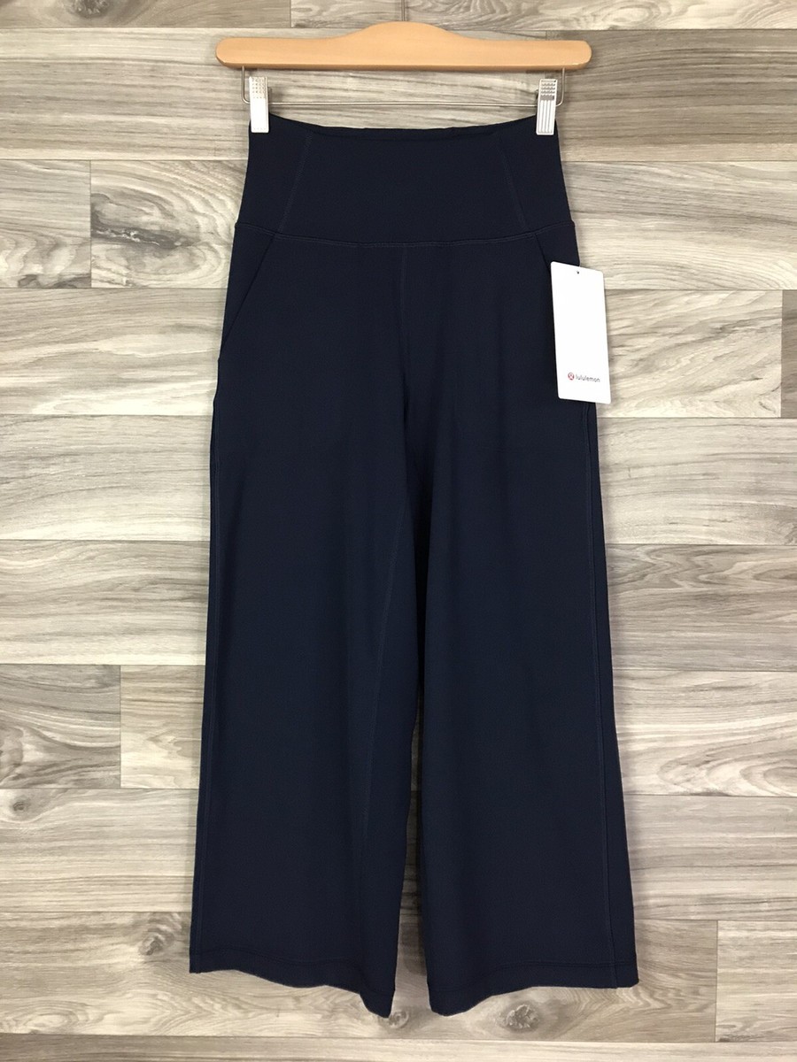 Lululemon Align Wide Leg Crop 23” Super High Rise Size True Navy