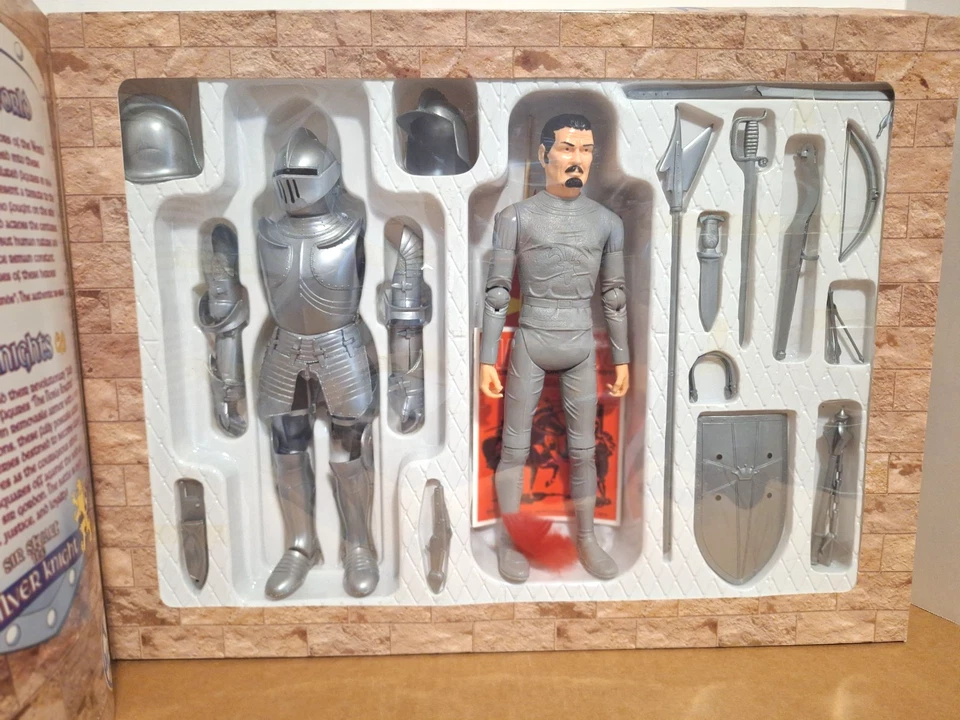MARX TOYS CABALLERO PLATEADO REPRODUCCIÓN SIR STUART - LOS LEGENDARIOS CABALLEROS NOBLES - 2000 Foto 3 de 4