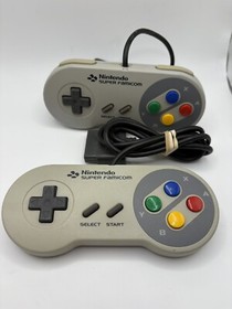 SALE! Set of 2 OEM Authentic Nintendo SNES Super Famicom Controller - TESTED -22