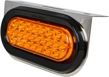 Grand General 89144 Stainless Steel L Bracket w/Oval Pearl Amber LED Light NEW