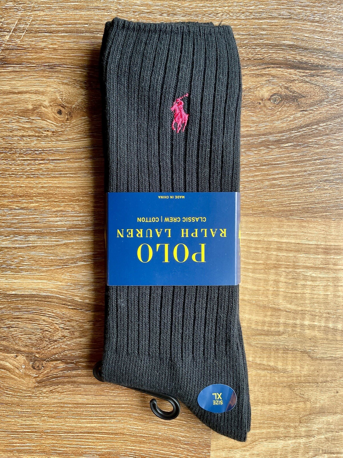 PONY Polo Ralph Lauren da uomo classica in cotone nera taglia XL