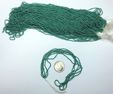 Antique Micro Seed Beads-18/0 Greasy Opaque Aquamarine Sea Green Hanks-2 grams