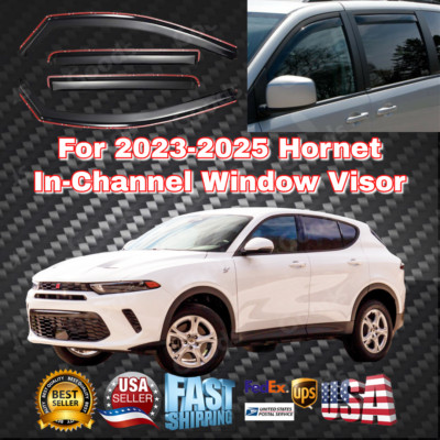 Window Vent Visor In-Channel Sun Guard Shade Deflector For 2023-25 Dodge Hornet