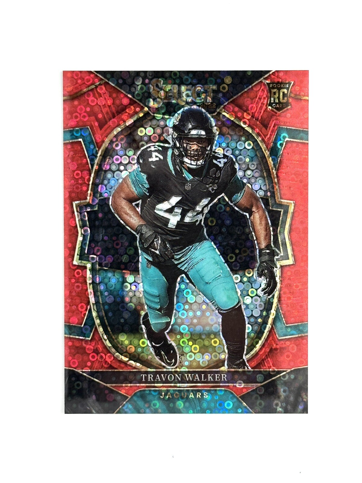 2022 Select Travon Walker Rookie Concourse Red Disco Prizm #'d /49 RC 42 Jaguars