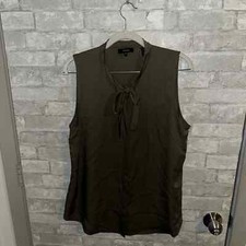 Nwot Theory jazlina modern gorgette silk tank sz M B0X2/3