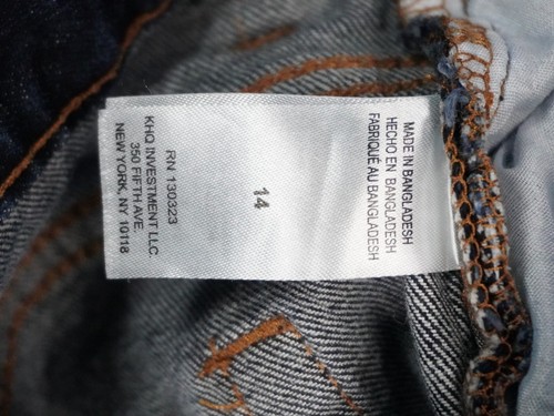 Lucky Brand Jeans Boy's Size 14 Dark Wash Blue Denim Authentic Skinny - Picture 10 of 14