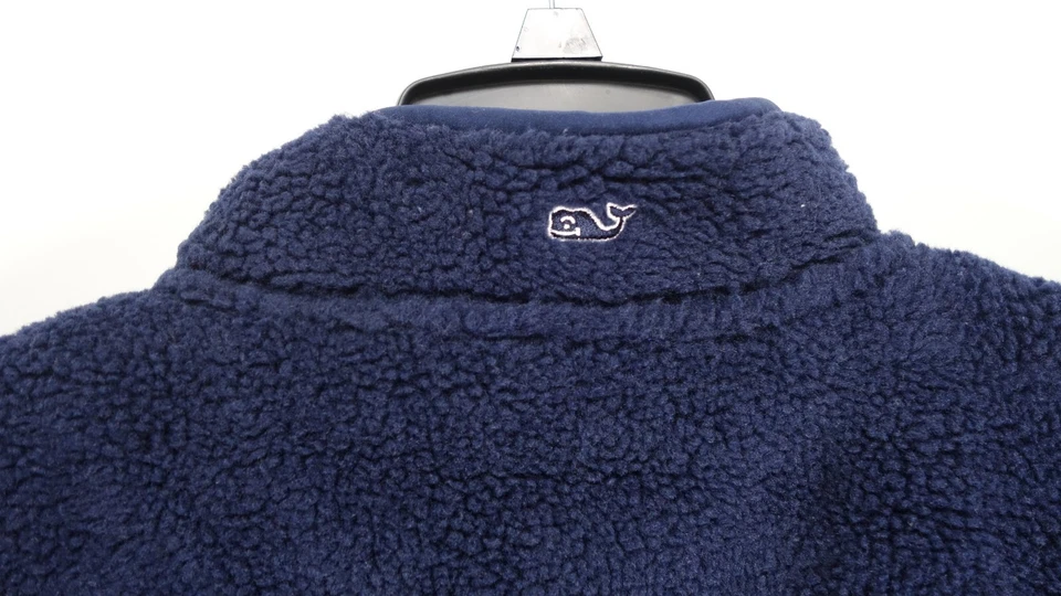 Suéter Pullover Sherpa 14th Azul Marino Para Hombres Vineyard Vines Nuevo con Etiquetas G1N Foto 4 de 4