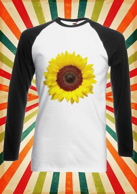 Sonnenblume Pflanze Blume Lustige Männer Frauen Langes Kurzarm Baseball T-Shirt 2109