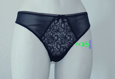 New Empreinte Lace String Underwear With Embroidery Navy FR 40/42
