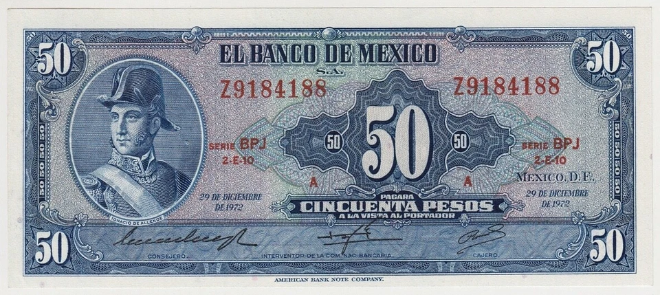 MÉXICO Independencia IGNACIO de Allende FDC 1985 con Billete de 50 PESOS y Moneda de $200 5 x1 Foto 3 de 4