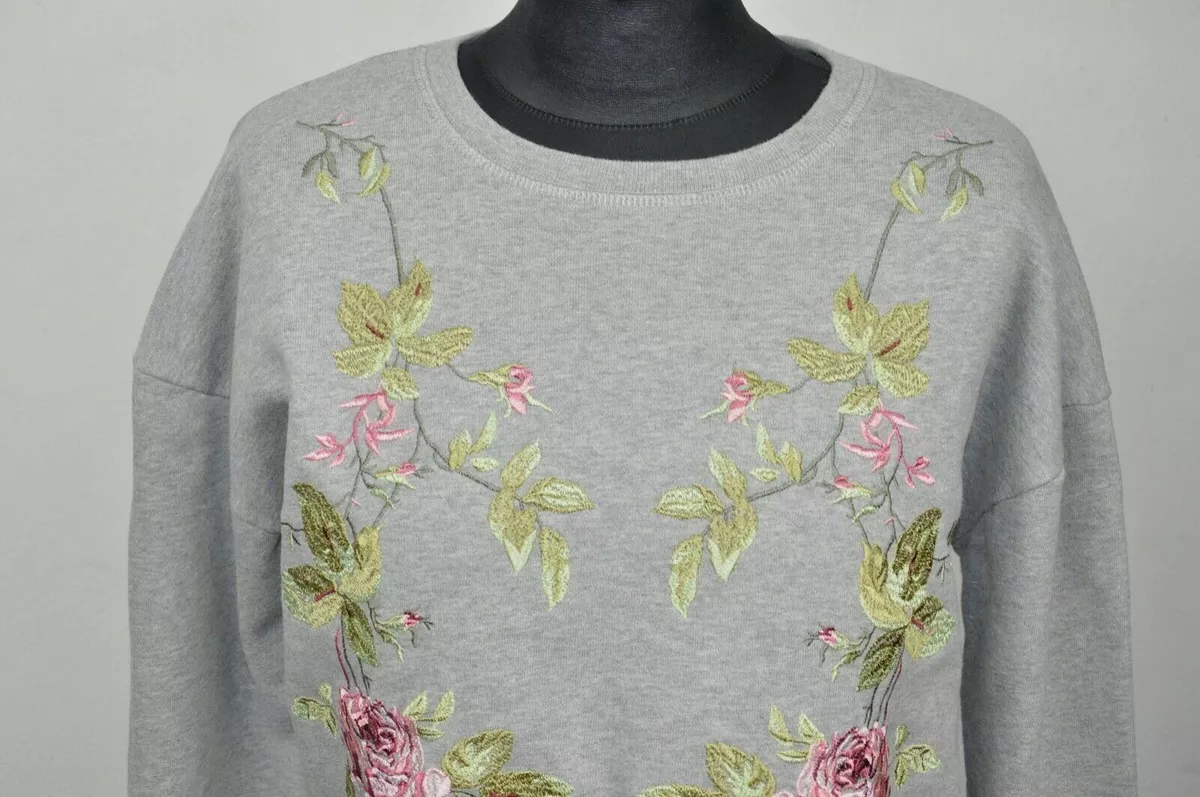 ALEXANDER MCQUEEN Sweatshirt Gray Embellished Women s size XS eBay