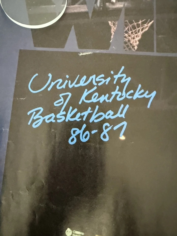 University Of Kentucky Men's Basketball Poster Schedule 1986-1987 Rupp - Image 2 of 4