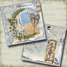 January NPM - 2 Premade Scrapbook Pages - EZ Layout 4823
