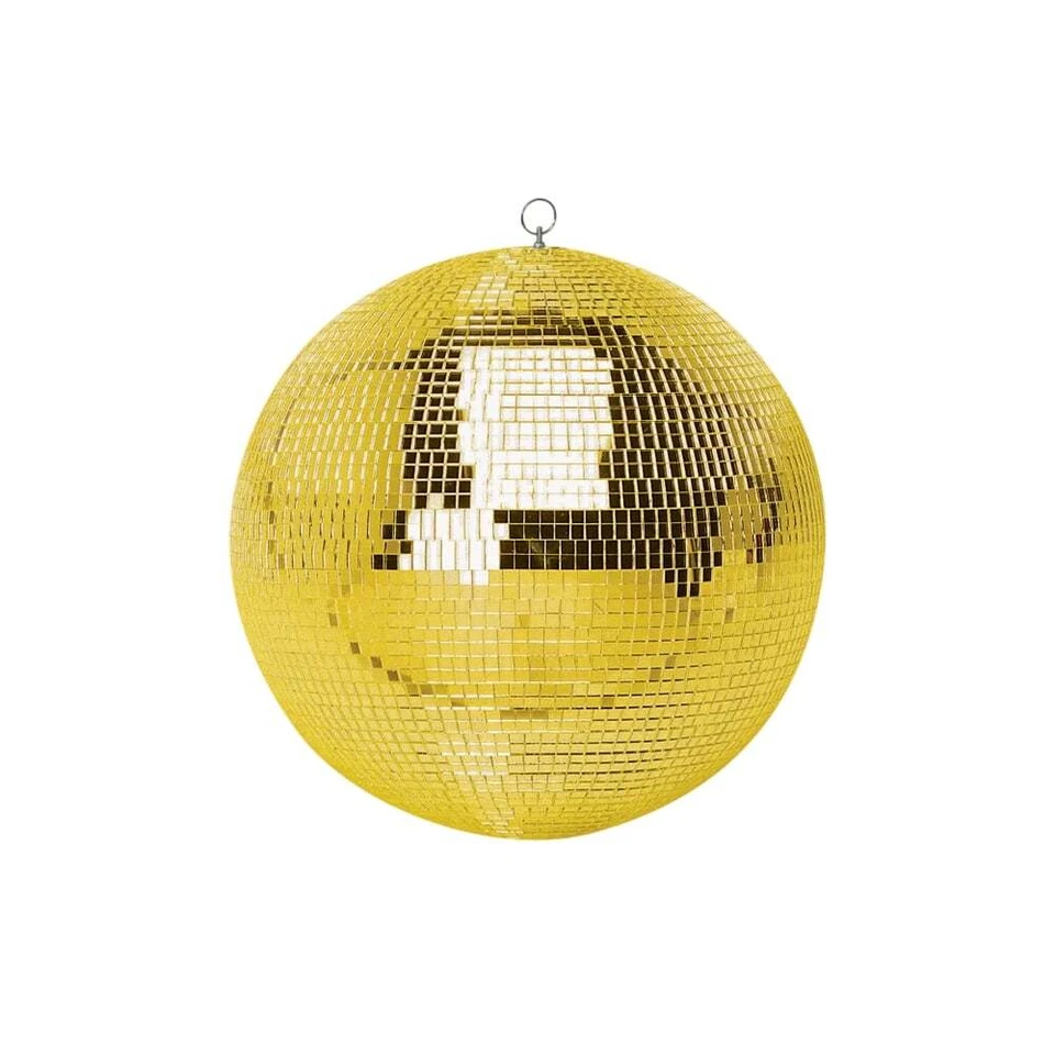 Gold Glitz Mirror Dance Disco Party DJ Ball Decor 300mm 12" Golden Mirrorball - Image 3 of 3