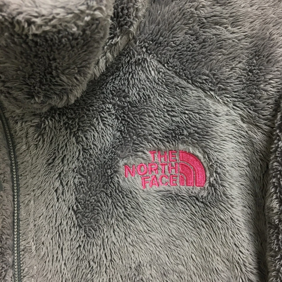 The North Face Sweater Large Youth Gray Osolita Fleece Full Zip Mock Neck Girls - Image 3 of 4