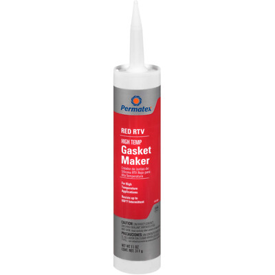 Permatex High-Temp Red RTV Silicone Gasket Maker 81409 Pack of 1 11oz Cartridge