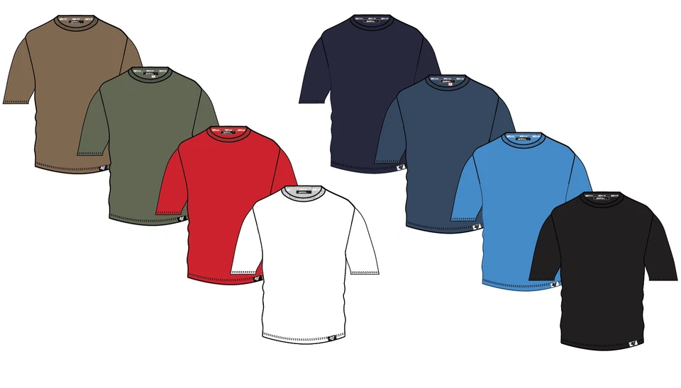 3 T-Shirt uomo sottogiacca girocollo 100% cotone Pettinato 165g/m² - Immagine 2 di 2