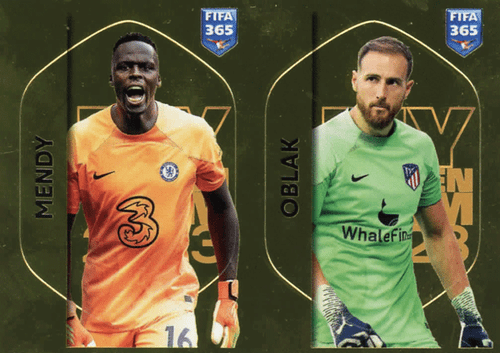 Panini Fifa 365 2023 Sticker OBL-MEN Mendy/Oblak - My Golden Team Panini Fifa 365 2023 Sticker OBL-MEN Mendy/Oblak - My Golden Team