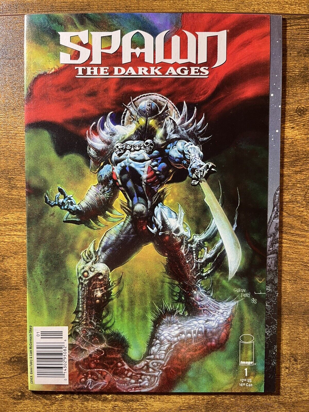 SPAWN THE DARK AGES 1 EXTREMELY RARE 1:100 NEWSSTAND VARIANT ONLY ONE ON EBAY!