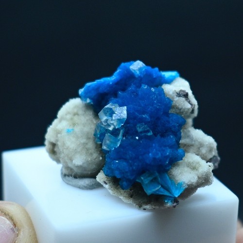 Cavansite with calcite (non precious natural stone) # 4108 - Picture 3 of 7