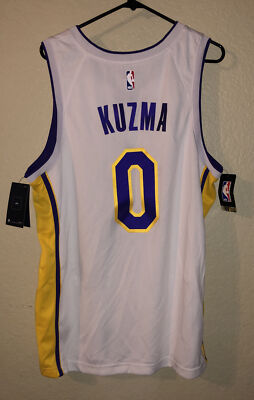 KYLE KUZMA Los Angeles LA LAKERS Nike WISH White Swingman Jersey Size XL 52  New | eBay