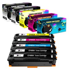 5 Toner Cartridge replace for HP CF400A-3A 201A Color LaserJet M252n M252dw