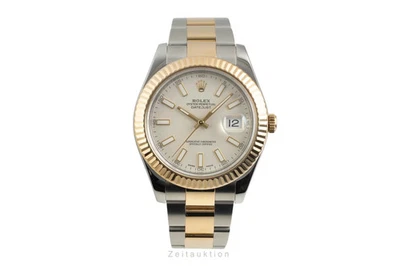 Montre pour homme Rolex Datejust Silver Stick Dial acier/or automatique réf. ... - Photo 1/4