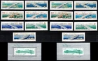 Hungary 1964, Mi#2071-77 + Bl 45 A+B, Sc#1619-25 + C250, perf+imp, bridges, MNH!