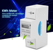 220V Digital 1 phase 2 Wire 2P Din Rail Electric Meter Electronic KWh Meter