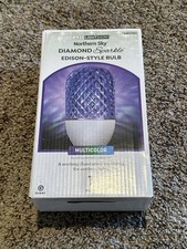 NIB Gemmy LED Northern Sky Diamond Sparkle Christmas Multicolor Edison Bulb