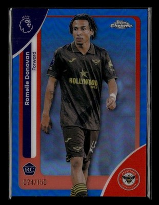 2025-26 Topps Chrome Premier League #37 Romelle Donovan Blue Refractor #/150
