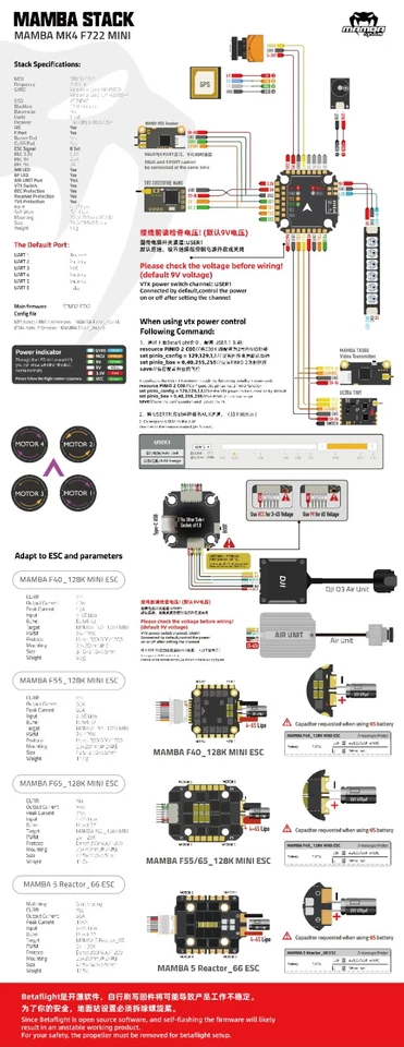 Brand New! DIATONE 66 Amp 4 in 1 20x20 FPV ESC- Mamba Reactor 66 - Image 3 of 3