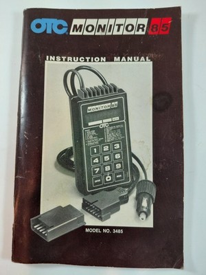 OTC Monitor 85 Model 3485 Instruction Manual Automotive Diagnostic Test