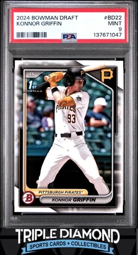 2024 Bowman Draft 1st Konnor Griffin Prospect Pirates PSA 9 Mint BNB149
