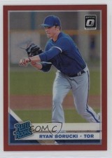 2019 Panini Donruss Optic Rated Rookies Red Prizm 27/60 Ryan Borucki #72 14tz