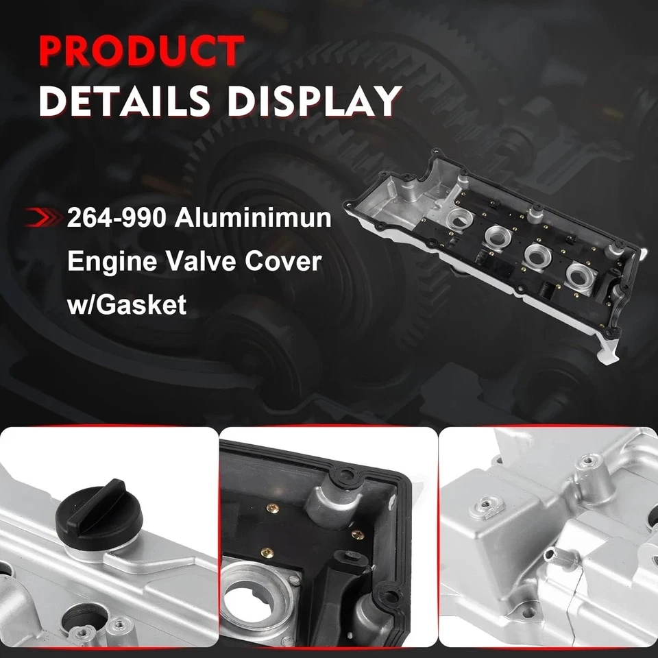 Aluminum Engine Valve Cover w/Gasket for Hyundai Accent, Kia Rio 2006-11 1.6L🔧 - Image 4 of 4