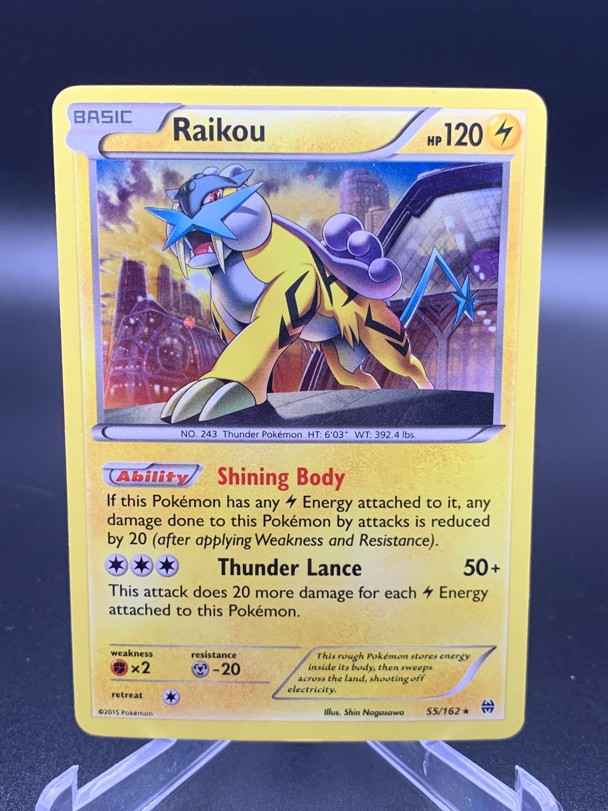 Pokemon TCG Raikou 55/162 Cosmos Holo Promo LP