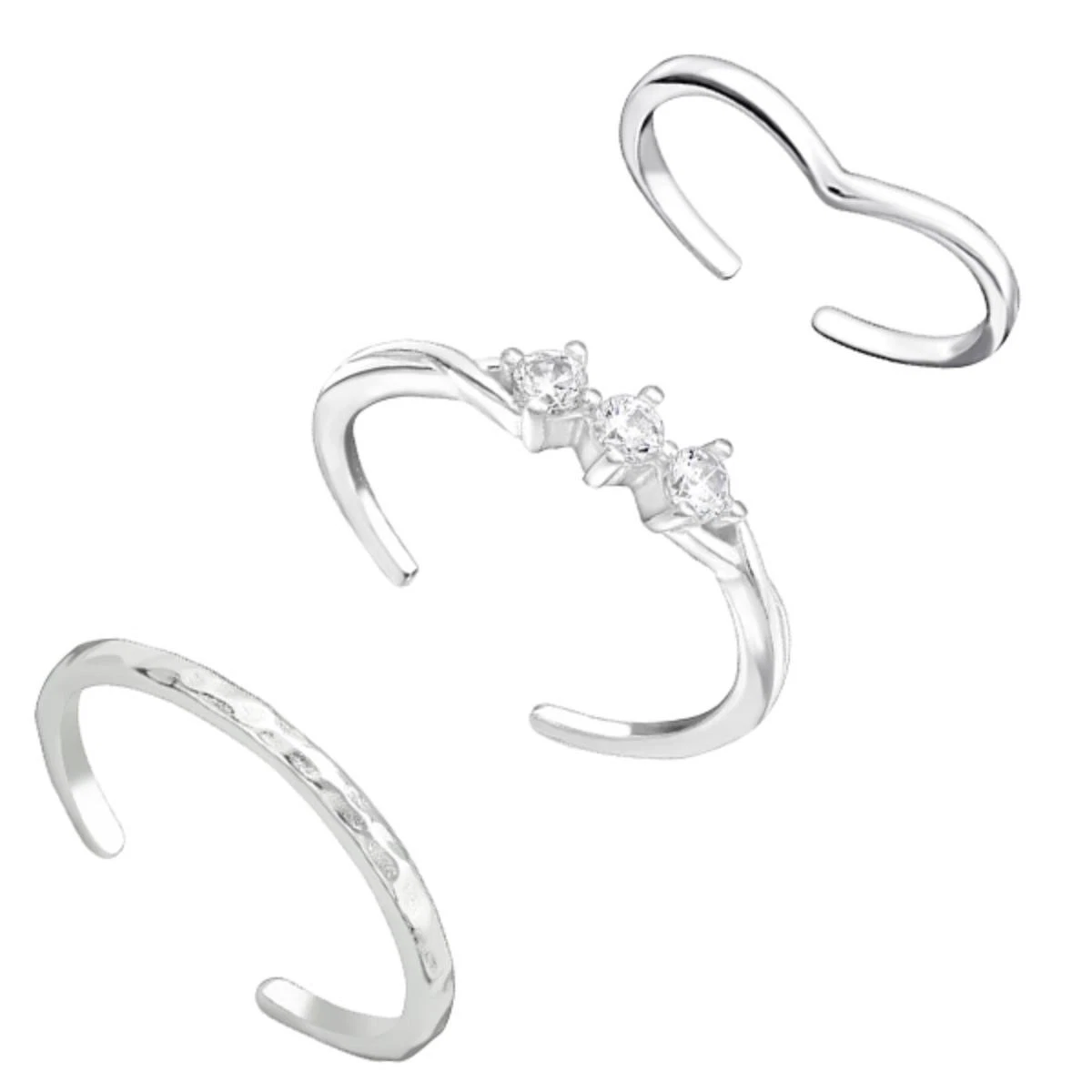 Zehenring - echt Silber 925 - Zehring Fußring Ring verstellbar Geschenk Freundin