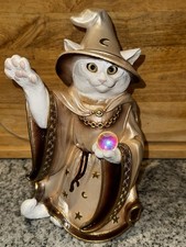 Windstone Editions Cat Wizard White Yellow Eyes