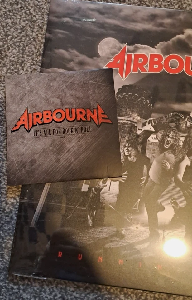 Airbourne - Running Wild Black Vinyl & Card Signed By Band & For Rock N Roll DVD - Image 3 of 3