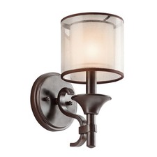 Wandlampe CANELADO in Bronze Creme Design Lampe Wohnzimmer Schlafzimmer Flur