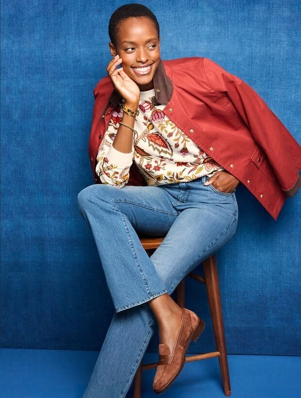 Coated Cotton Barn Jacket at Talbots, NWT $249, All size, color RED CURRANT - Image 2 of 4